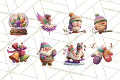 Christmas Clipart PNG, Bold Holiday Characters &amp; Decor Product Image 2
