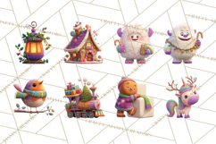 Christmas Clipart PNG, Bold Holiday Characters &amp; Decor Product Image 3