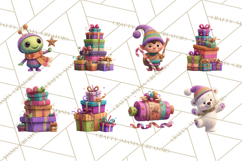 Christmas Clipart PNG, Bold Holiday Characters &amp; Decor Product Image 6