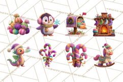 Christmas Clipart PNG, Bold Holiday Characters &amp; Decor Product Image 7