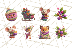Christmas Clipart PNG, Bold Holiday Characters &amp; Decor Product Image 8