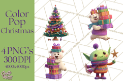 Christmas Clipart PNG, Bold Holiday Characters &amp; Decor Product Image 1