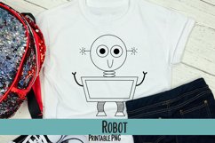 Coloring Robot Sublimation PNG Product Image 1