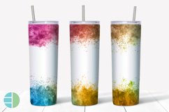 Skinny Tumbler Sublimation Designs - Color Splash Watercolor Product Image 7