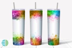 Skinny Tumbler Sublimation Designs - Color Splash Watercolor Product Image 2