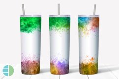 Skinny Tumbler Sublimation Designs - Color Splash Watercolor Product Image 5