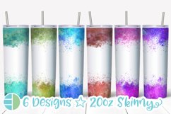 Skinny Tumbler Sublimation Designs - Color Splash Watercolor Product Image 1