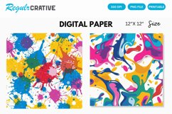 Color Splash Seamless Digital Paper Product Image 1