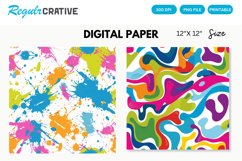 Color Splash Seamless Digital Paper Product Image 1