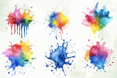 Color Splashes Watercolor Sublimation Product Image 2