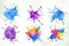 Color Splashes Watercolor Sublimation Product Image 3