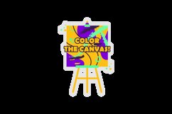 Color the canvas illustration sticker design Product Image 2