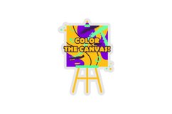 Color the canvas illustration sticker design Product Image 1