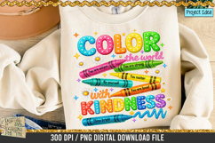 Color the World is a professional design that is available at 300dpi PNG to use for Sublimation, iron-on transfer, DTG Printing and normal printing.