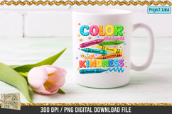 Color the World is a professional design that is available at 300dpi PNG to use for Sublimation, iron-on transfer, DTG Printing and normal printing.