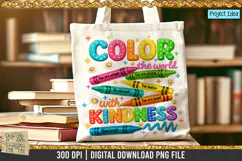 Color the World is a professional design that is available at 300dpi PNG to use for Sublimation, iron-on transfer, DTG Printing and normal printing.
