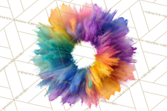 Color Wheel Clipart, Watercolor Paint Splash Art, Bright Png Product Image 5