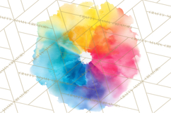 Color Wheel Clipart, Watercolor Paint Splash Art, Bright Png Product Image 2