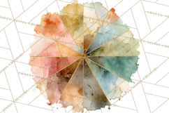 Color Wheel Clipart, Watercolor Paint Splash Art, Bright Png Product Image 5