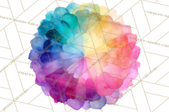 Color Wheel Clipart, Watercolor Paint Splash Art, Bright Png Product Image 3
