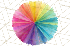 Color Wheel Clipart, Watercolor Paint Splash Art, Bright Png Product Image 5