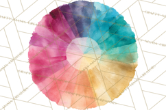 Color Wheel Clipart, Watercolor Paint Splash Art, Bright Png Product Image 2