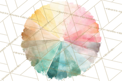 Color Wheel Clipart, Watercolor Paint Splash Art, Bright Png Product Image 2