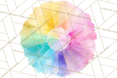 Color Wheel Clipart, Watercolor Paint Splash Art, Bright Png Product Image 4