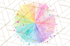 Color Wheel Clipart, Watercolor Paint Splash Art, Bright Png Product Image 4
