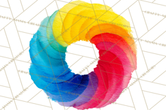 Color Wheel Clipart, Watercolor Paint Splash Art, Bright Png Product Image 4