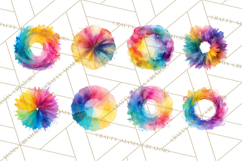 Color Wheel Clipart, Watercolor Paint Splash Art, Bright Png Product Image 3