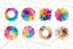 Color Wheel Clipart, Watercolor Paint Splash Art, Bright Png Product Image 5