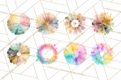 Color Wheel Clipart, Watercolor Paint Splash Art, Bright Png Product Image 4