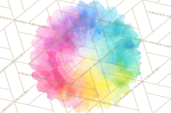 Color Wheel Clipart, Watercolor Paint Splash Art, Bright Png Product Image 4