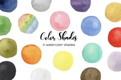 Watercolor color shades clipart. Color circles clipart. Product Image 1