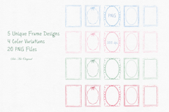 Hand-Drawn Watercolor Whimsical Frames Clipart multi-colored Product Image 2
