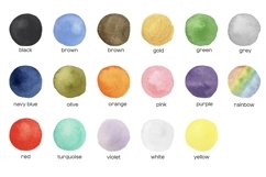 Watercolor color shades clipart. Color circles clipart. Product Image 2