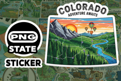 Colorado Sticker PNG SVG | State Outline Decal File Product Image 1