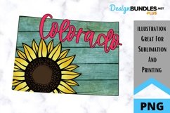 Sublimation Sunflower State - Colorado State - Sunflower Product Image 1