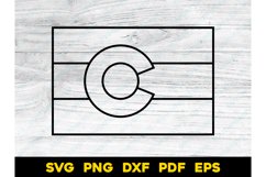 Colorado State Flag Outline Design SVG PNG DXF EPS PDF Product Image 1
