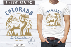 Colorado PNG Vintage United States Sublimation Design