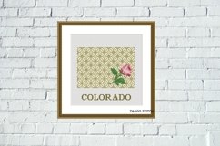 Colorado state map ornament silhouette cross stitch pattern - Tango Stitch