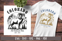 Colorado svg Vintage United states design Black cliipart