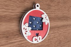 Christmas State Ornament Laser Cut File - Colorado Product Image 3