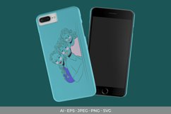 Colored Lovely Family Line Art SVG Product Image 2