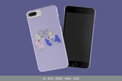 Colored Lovely Family Line Art SVG Product Image 3