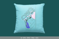Colored Lovely Family Line Art SVG Product Image 3