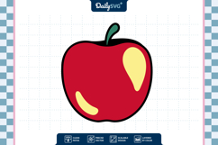 Apple Fruit SVG - Autumn Cut File Product Image 3