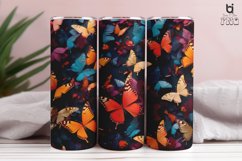 Colored Butterflies Flying 3D Sublimation Tumbler Wrap Product Image 9