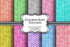 Colored Knit Textures Digital Paper Pack Product Image 1